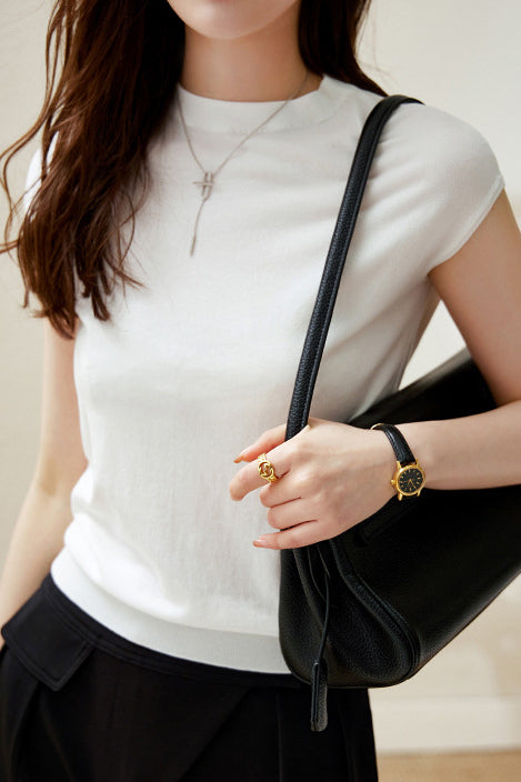 Round Neck Short Sleeve T-Shirt - liwisi