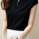 Round Neck Short Sleeve T-Shirt - liwisi