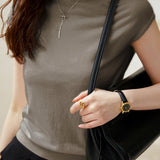 Round Neck Short Sleeve T-Shirt - liwisi