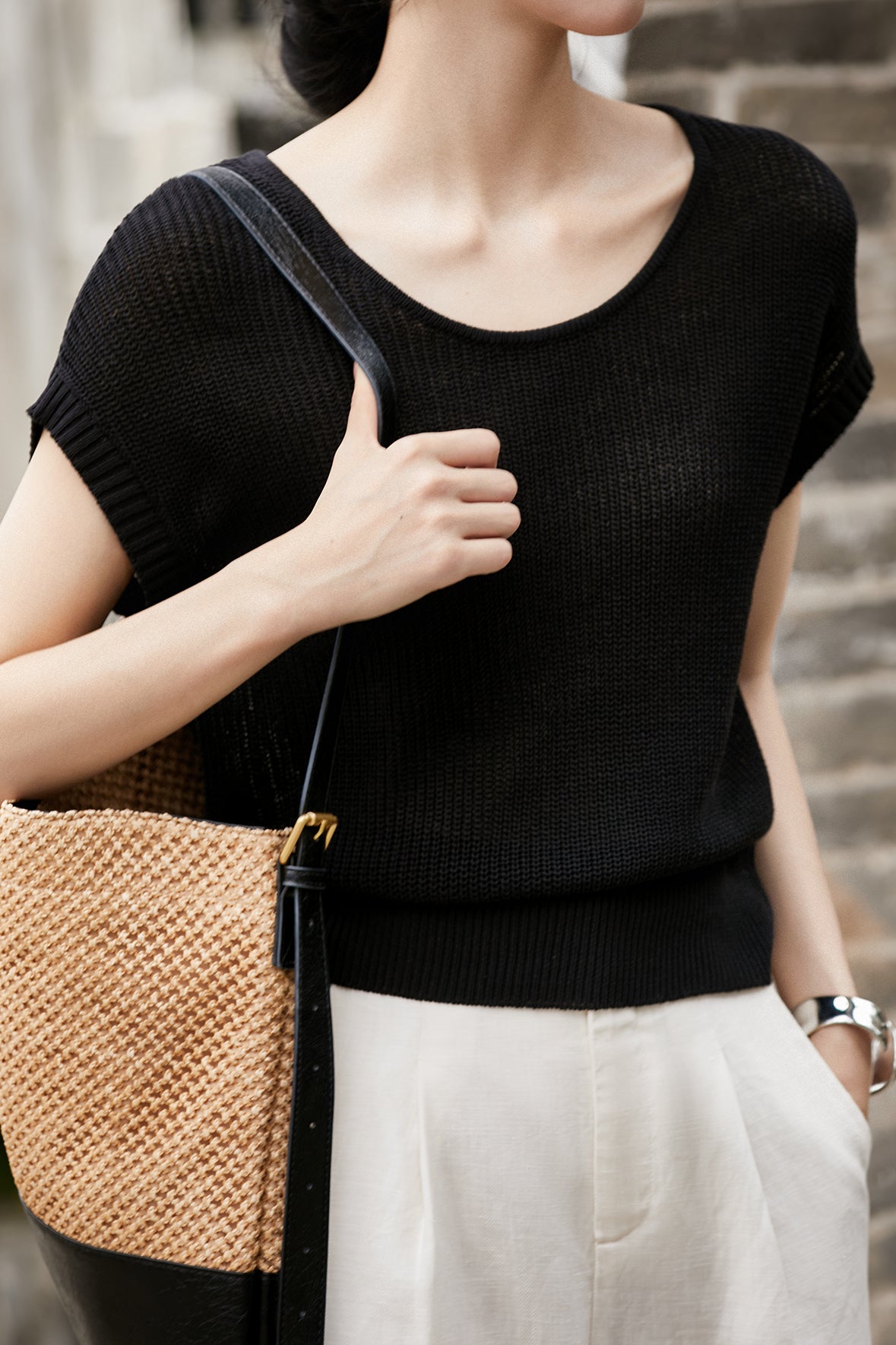 Fashion Ice Silk Knit Top - liwisi