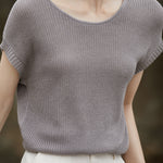 Fashion Ice Silk Knit Top - liwisi