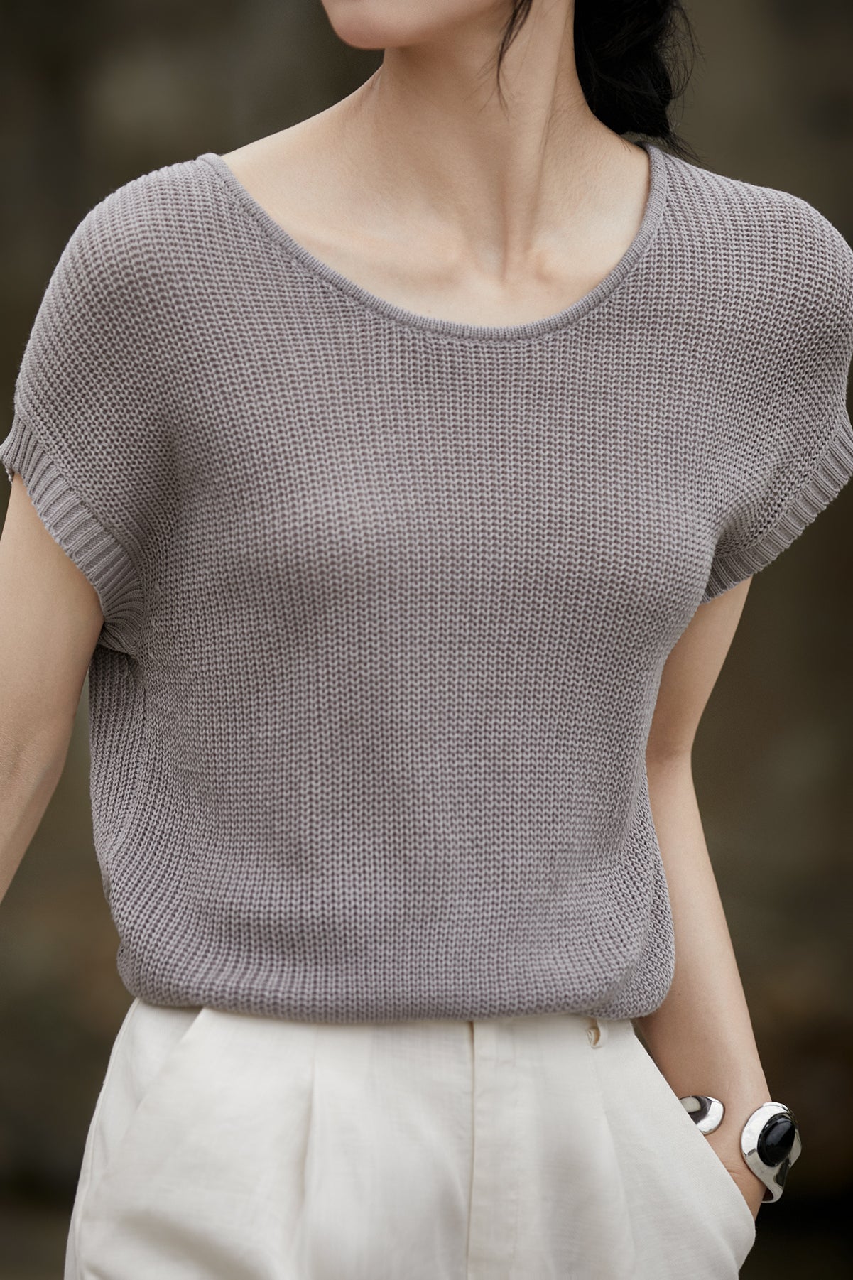 Fashion Ice Silk Knit Top - liwisi