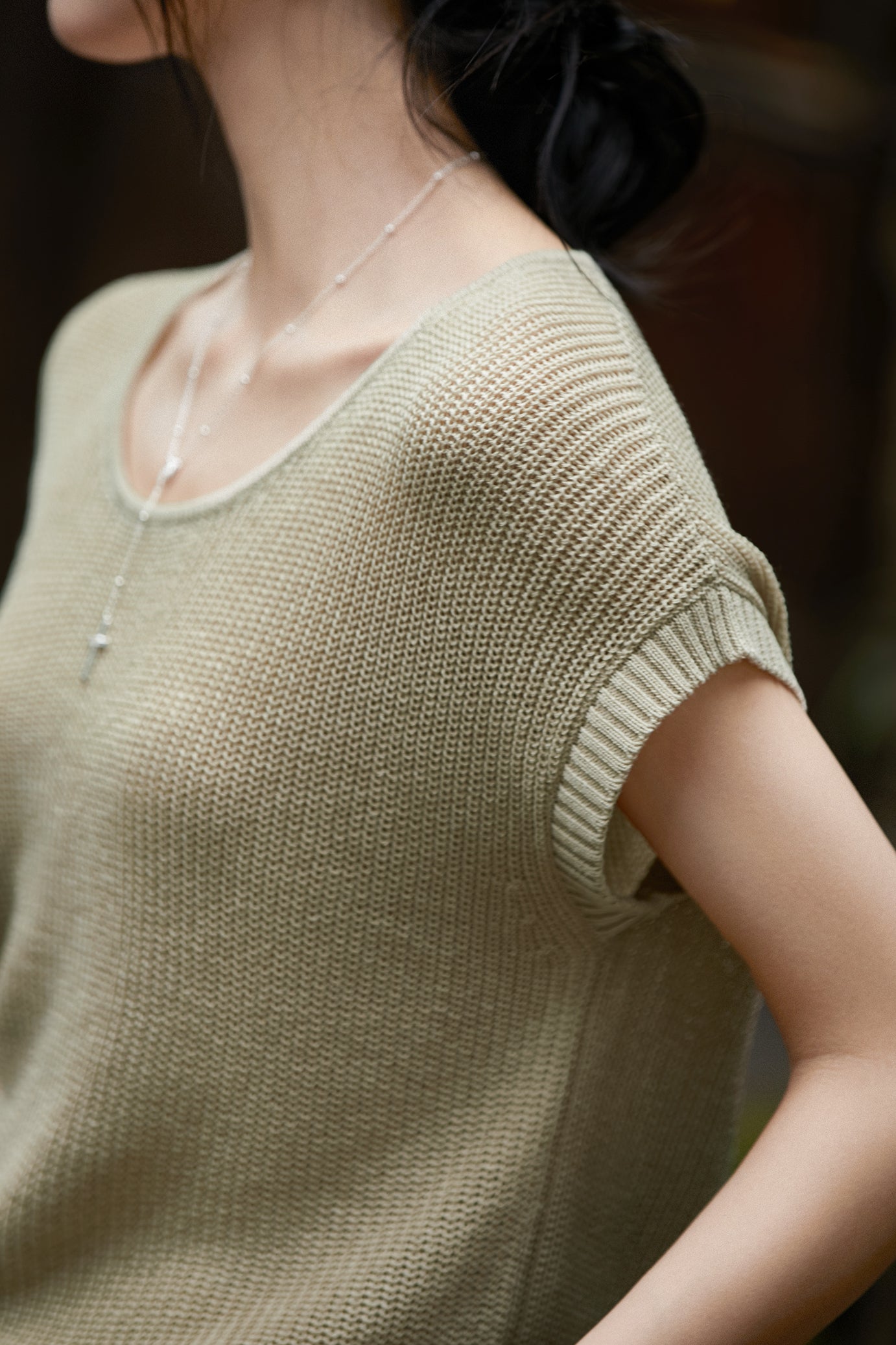 Fashion Ice Silk Knit Top - liwisi