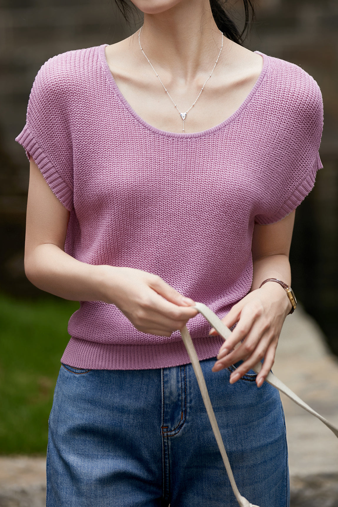 Fashion Ice Silk Knit Top - liwisi