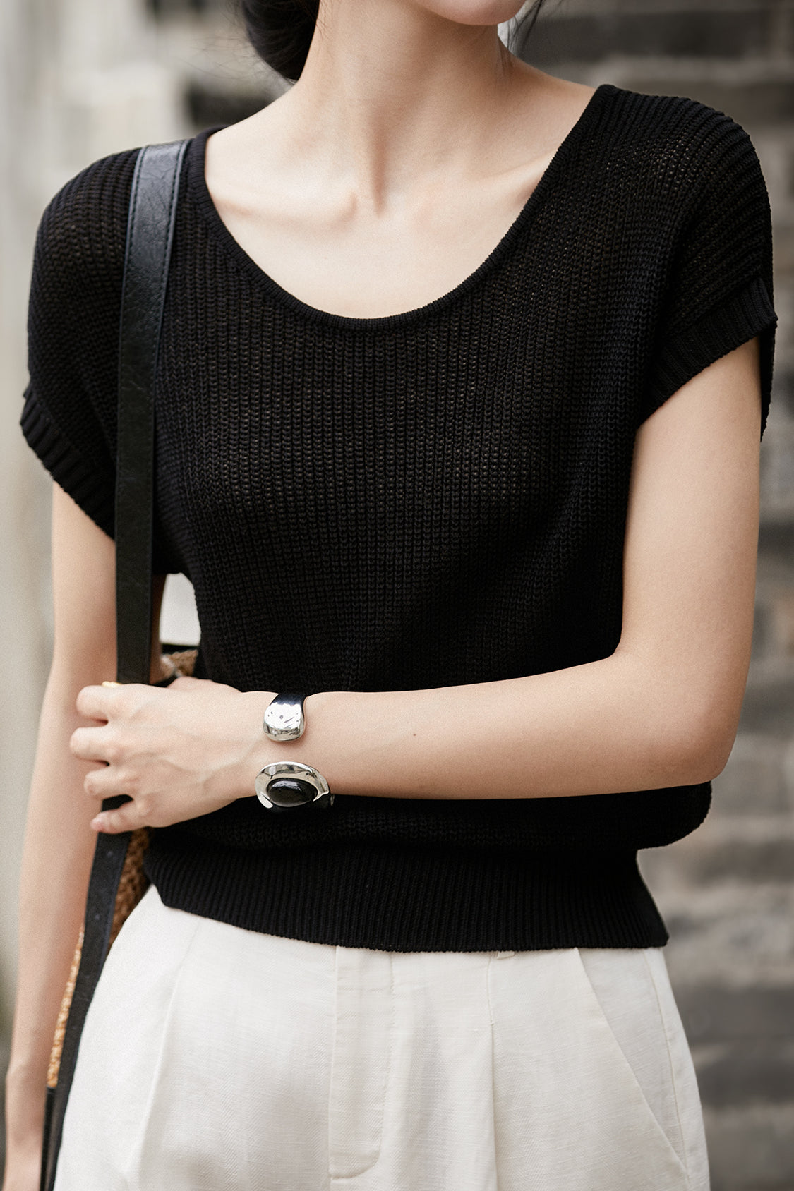 Fashion Ice Silk Knit Top - liwisi