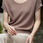 Fashion Ice Silk Knit Top - liwisi