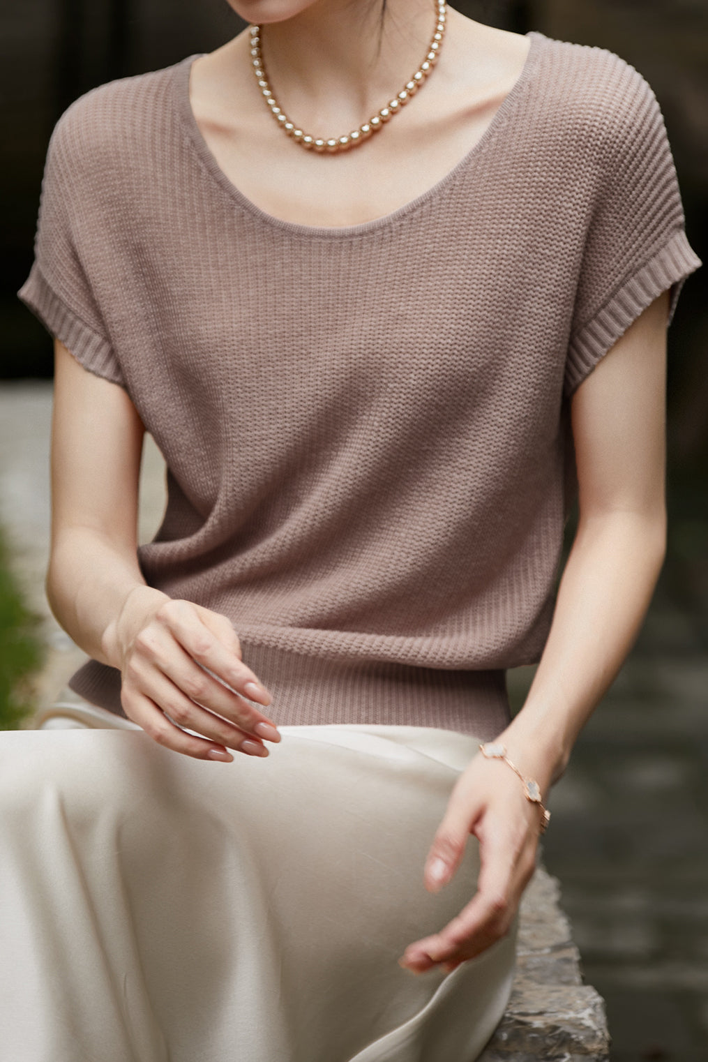 Fashion Ice Silk Knit Top - liwisi