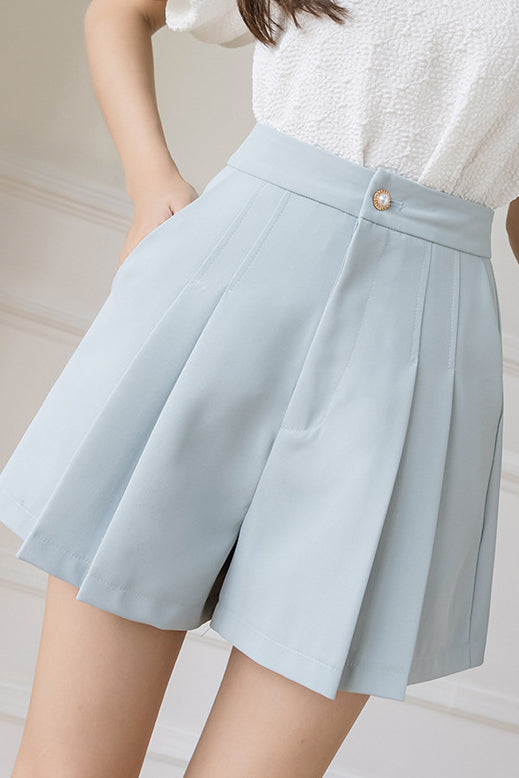 Solid Color Suit Shorts - liwisi