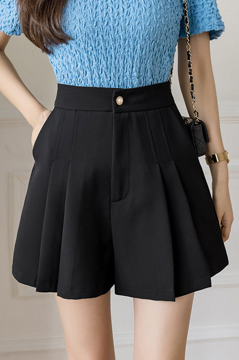 Solid Color Suit Shorts - liwisi