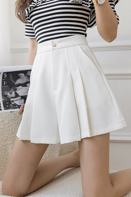 Solid Color Suit Shorts - liwisi