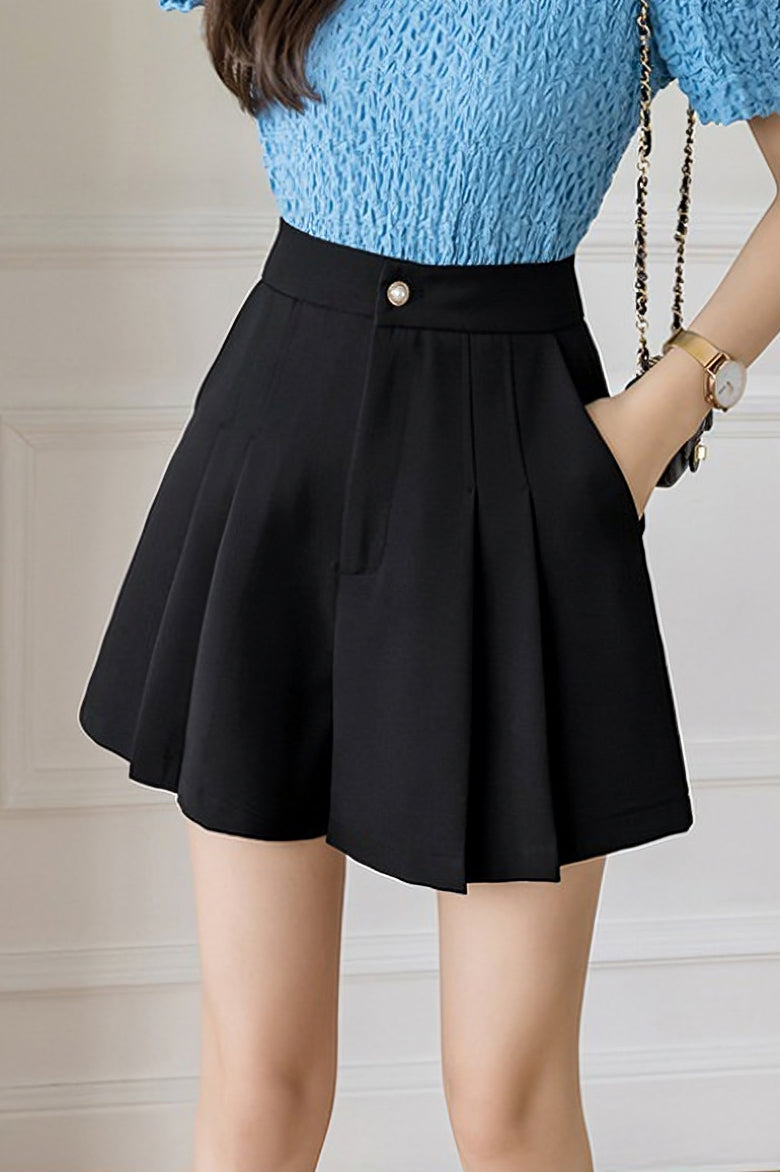 Solid Color Suit Shorts - liwisi
