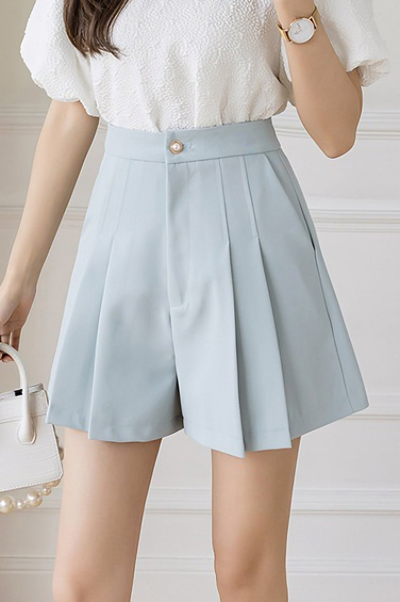Solid Color Suit Shorts - liwisi