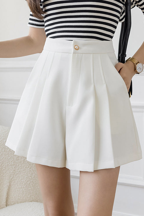 Solid Color Suit Shorts - liwisi