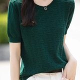 Elegant Hollow Textured Knit Top - liwisi