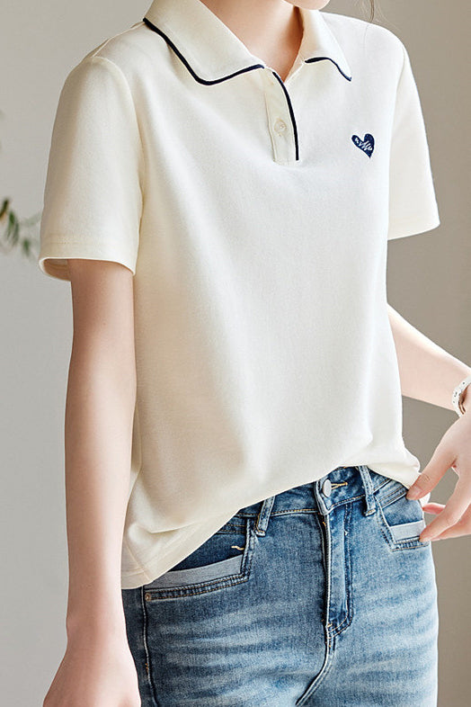 Colorblock Patchwork Short Sleeve Tee - liwisi