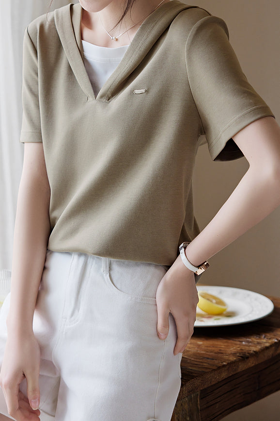Colorblock Two-in-One T-Shirt - liwisi
