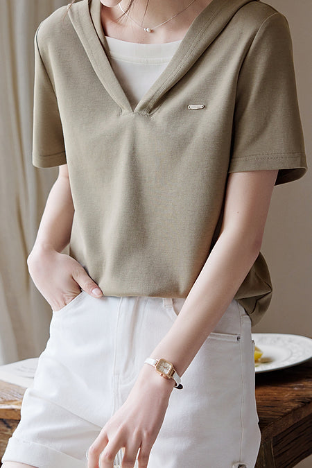 Colorblock Two-in-One T-Shirt - liwisi