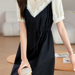 Faux Two-Piece Spliced Dress - liwisi