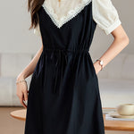 Faux Two-Piece Spliced Dress - liwisi