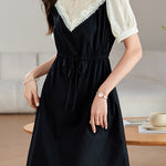 Faux Two-Piece Spliced Dress - liwisi