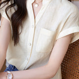 Solid Color Jacquard Shirt - liwisi