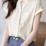 Solid Color Jacquard Shirt - liwisi