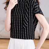 Minimalist Striped Ribbon Shirt - liwisi