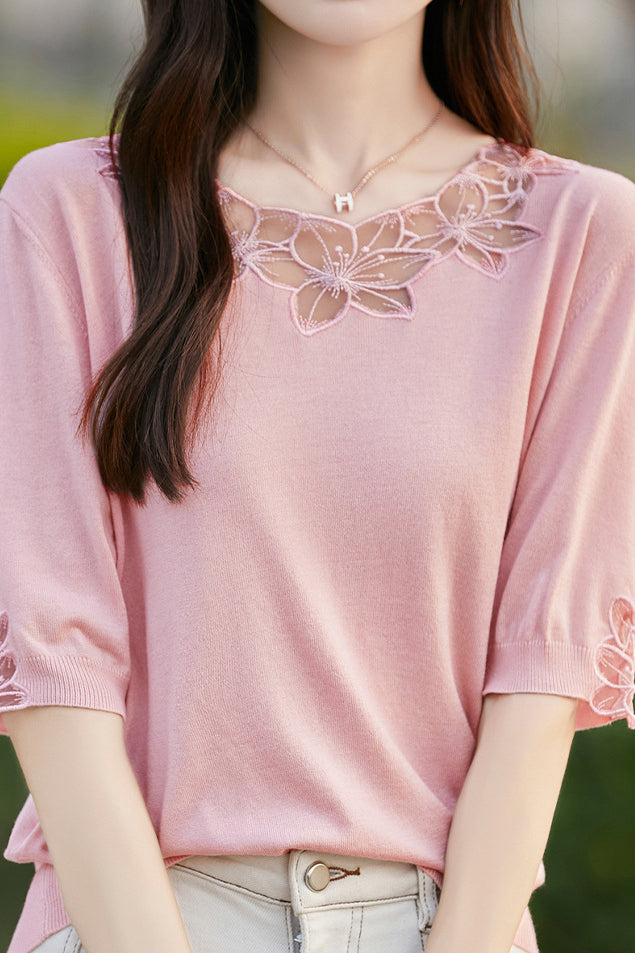Elegant Hollow Knit Top - liwisi