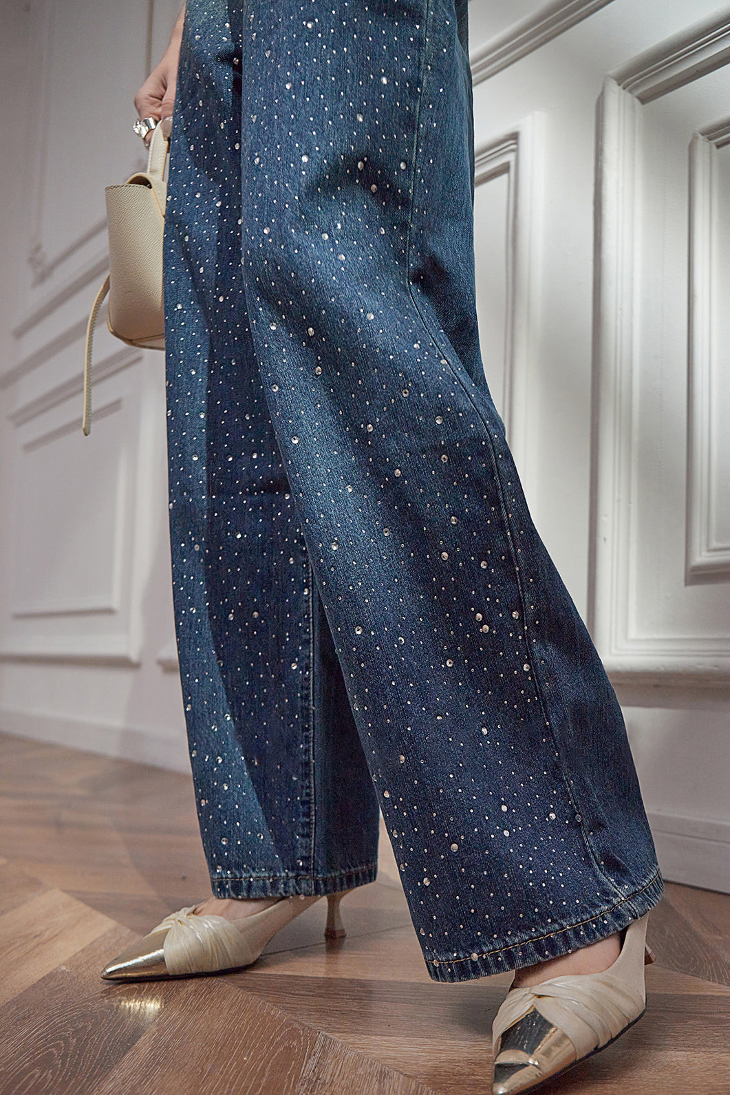 Fashion Gradient Rhinestone Jeans - liwisi