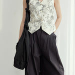 Floral Print Half-Skirt Set - liwisi