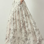 Floral Print Half-Skirt Set - liwisi