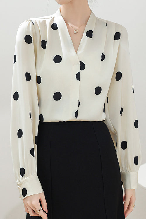 Elegant Polka Dot Shirt - liwisi