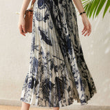 Lightweight Pleated Midi Skirt - liwisi
