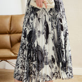 Lightweight Pleated Midi Skirt - liwisi