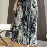 Lightweight Pleated Midi Skirt - liwisi