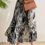 Lightweight Pleated Midi Skirt - liwisi