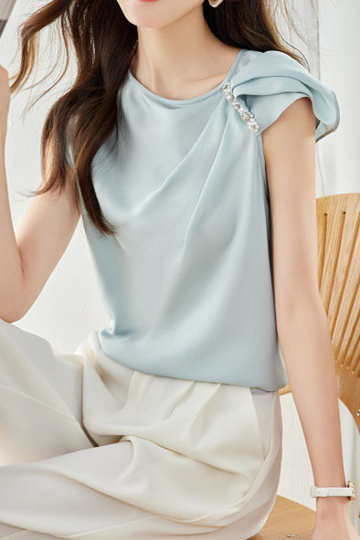 French Style Sleeveless Shirt - liwisi