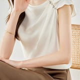 French Style Sleeveless Shirt - liwisi