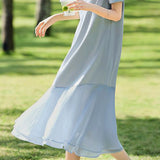 Elegant Patchwork Textured Dress - liwisi
