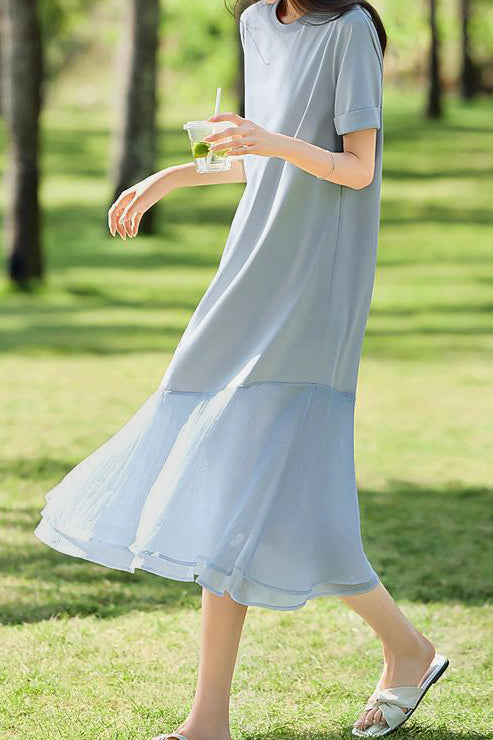 Elegant Patchwork Textured Dress - liwisi