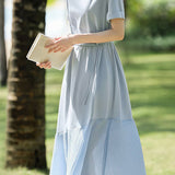 Elegant Patchwork Textured Dress - liwisi