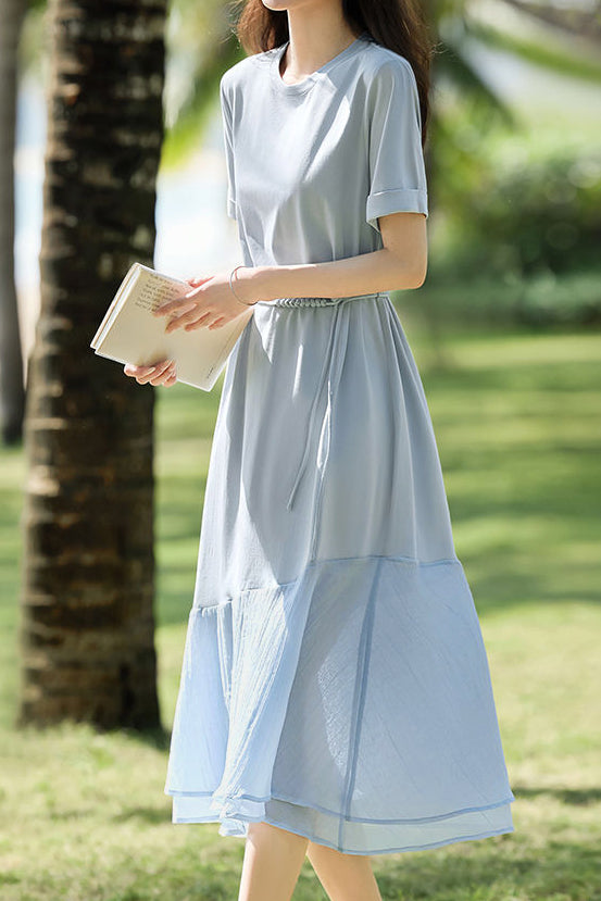Elegant Patchwork Textured Dress - liwisi