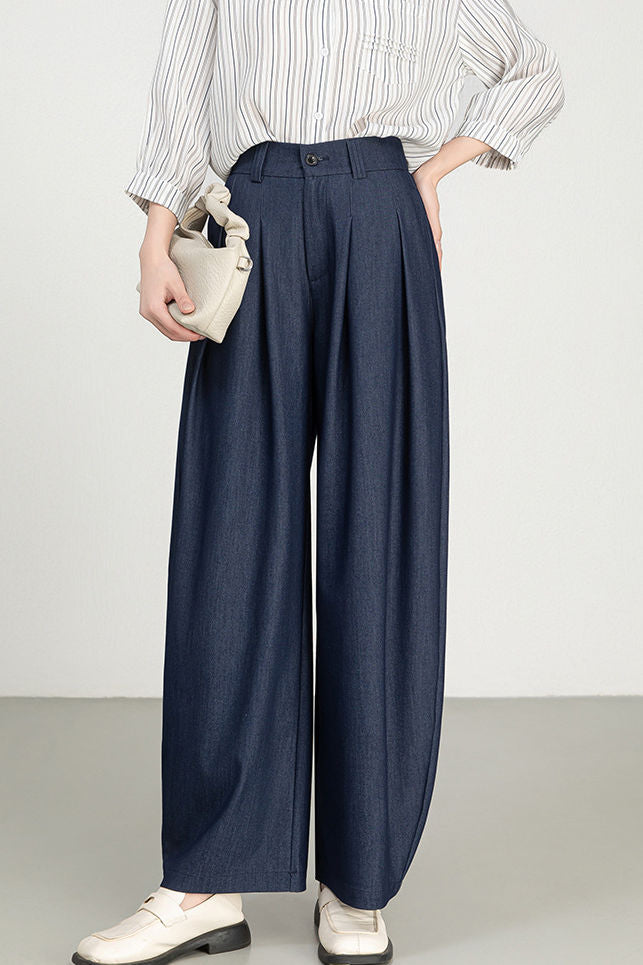 Casual Tencel Wide-Leg Jeans - liwisi