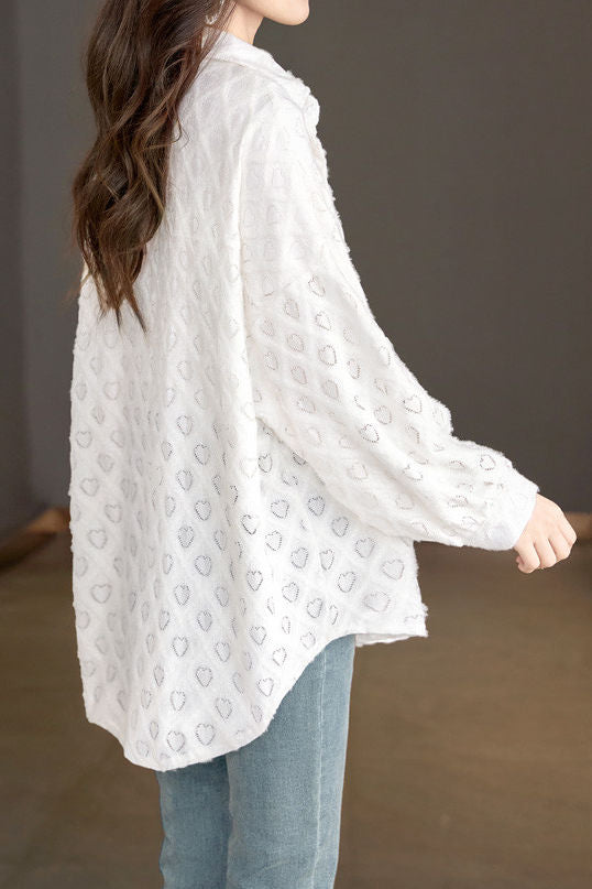 Hollow Out Sun Protection Shirt - liwisi
