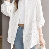 Hollow Out Sun Protection Shirt - liwisi