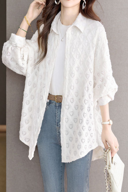 Hollow Out Sun Protection Shirt - liwisi