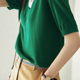 Fashion Faux Two-Piece Ice Silk Short Sleeve - liwisi