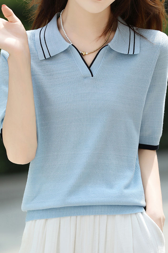 Color Block Minimalist Knit Sweater - liwisi