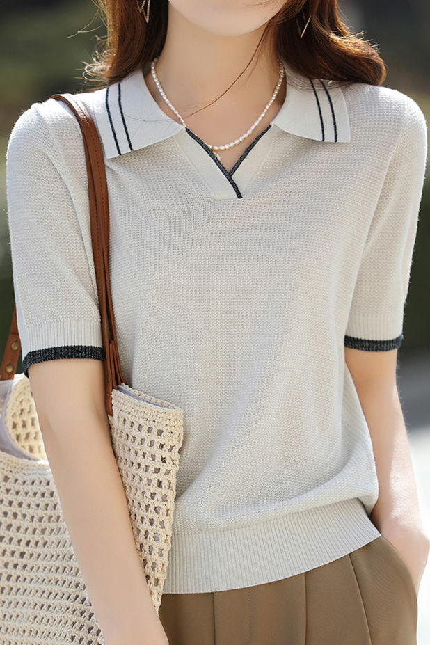Color Block Minimalist Knit Sweater - liwisi