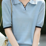 Color Block Minimalist Knit Sweater - liwisi